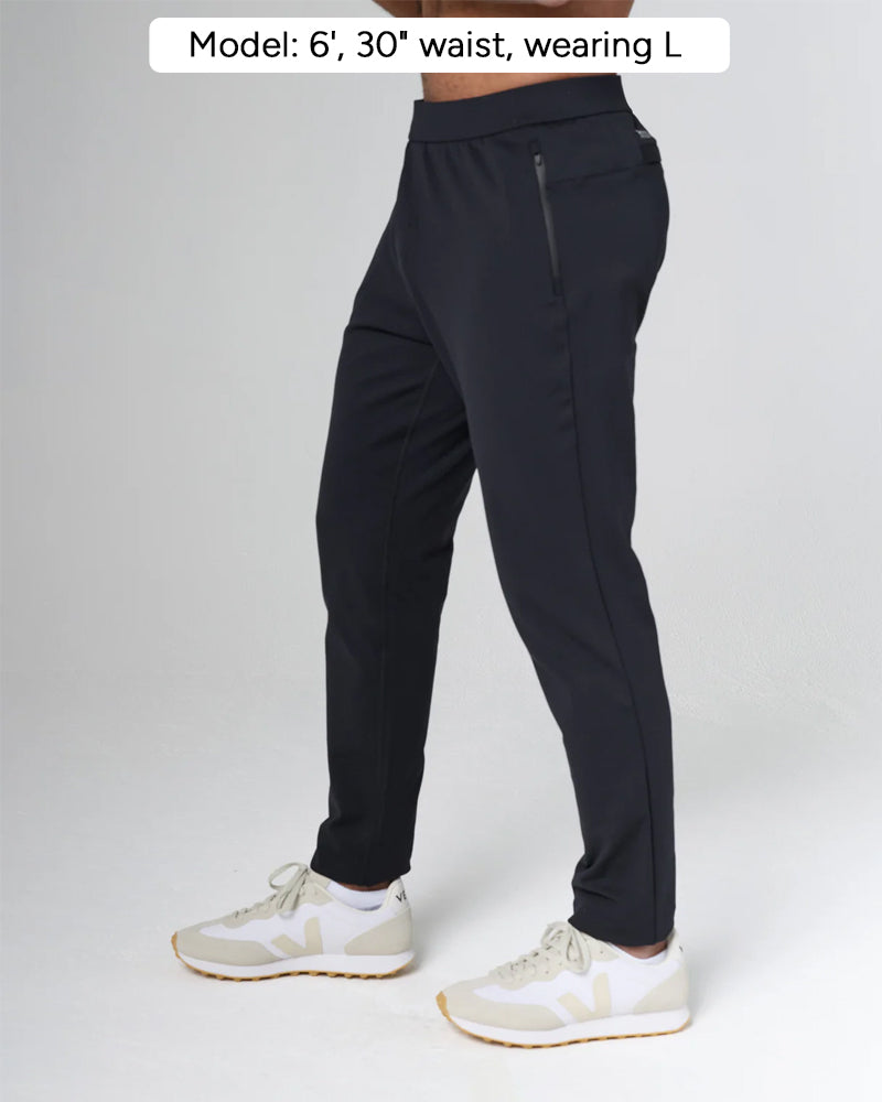 GIORNO in color Black, side view, Model: 6', 30" waist, wearing L