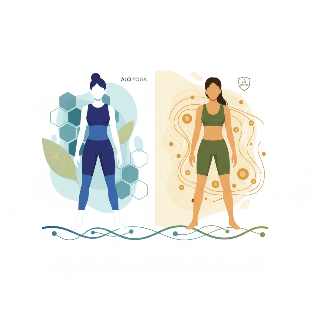 Illustration for Alo Yoga vs. Bonta Apparel: Non-Toxic OEKO-TEX Fabric Comparison for Skin Health