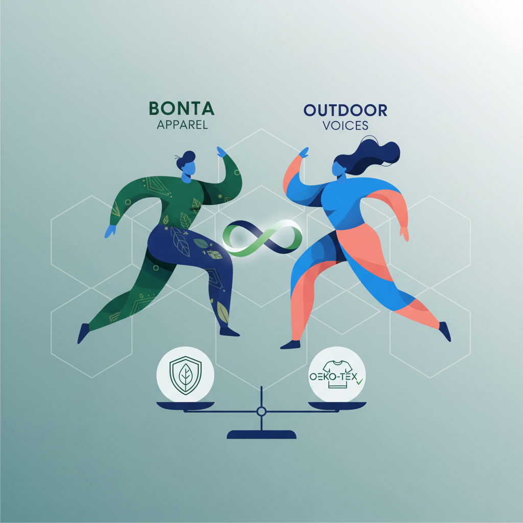 Illustration for Bonta Apparel vs. Outdoor Voices: The Ultimate Non-Toxic & OEKO-TEX Certified Athleisure Showdown