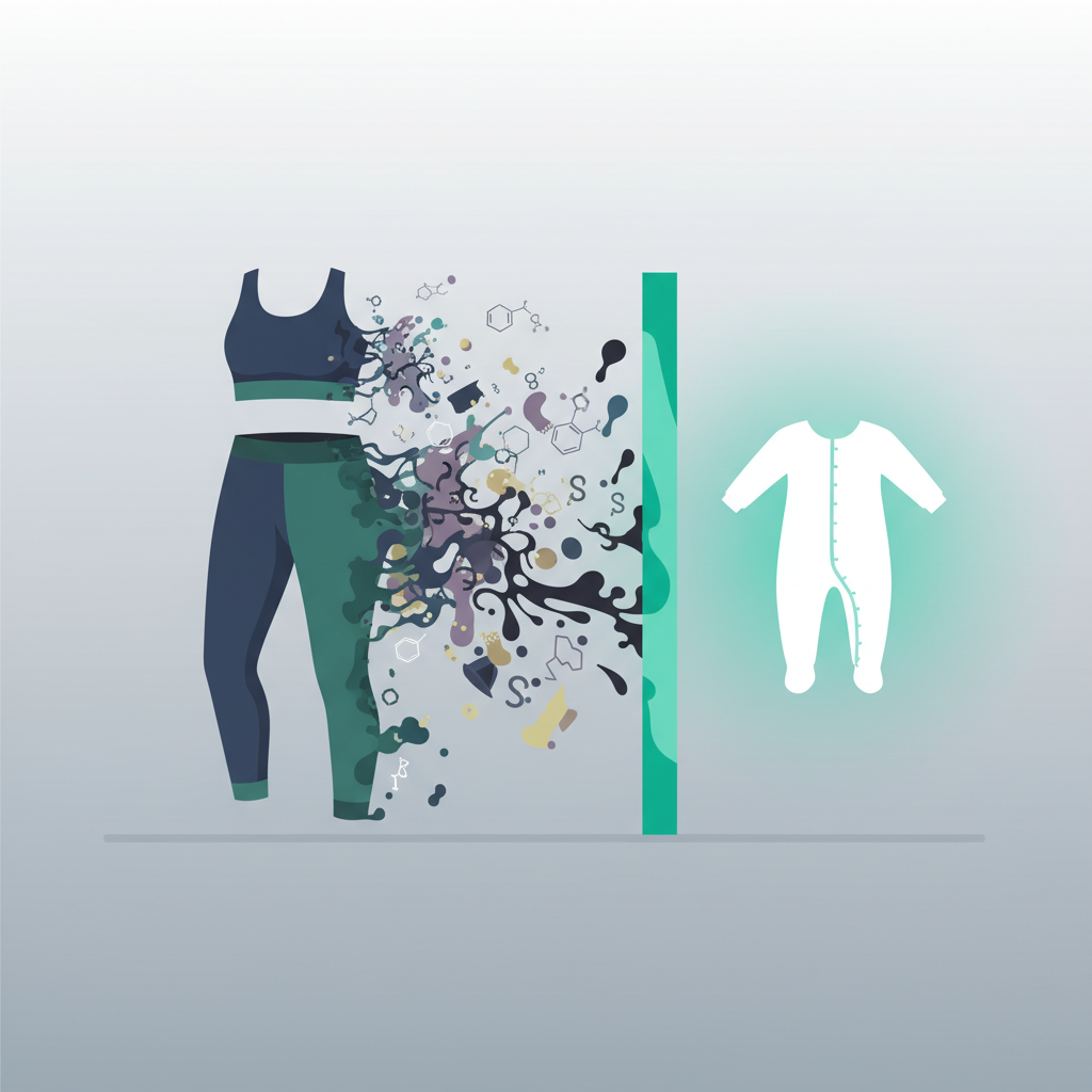 Illustration for Bonta Activewear: Unrivaled Purity Meets Performance, Exceeding Baby Sleepwear Safety Standards