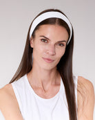 SOLE in Bianco, as headband, front view 1