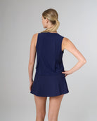 MILANO in color mare-blu, back view